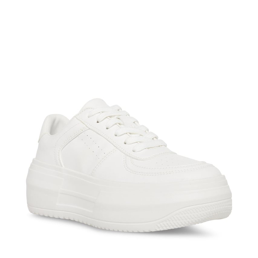 White Steve Madden Perrin Women's Sneakers | PH 3916DHK